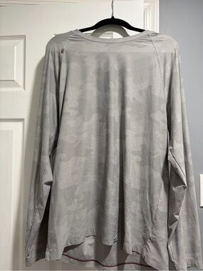 RHONE Light Gray Camo Long Sleeve Shirt
